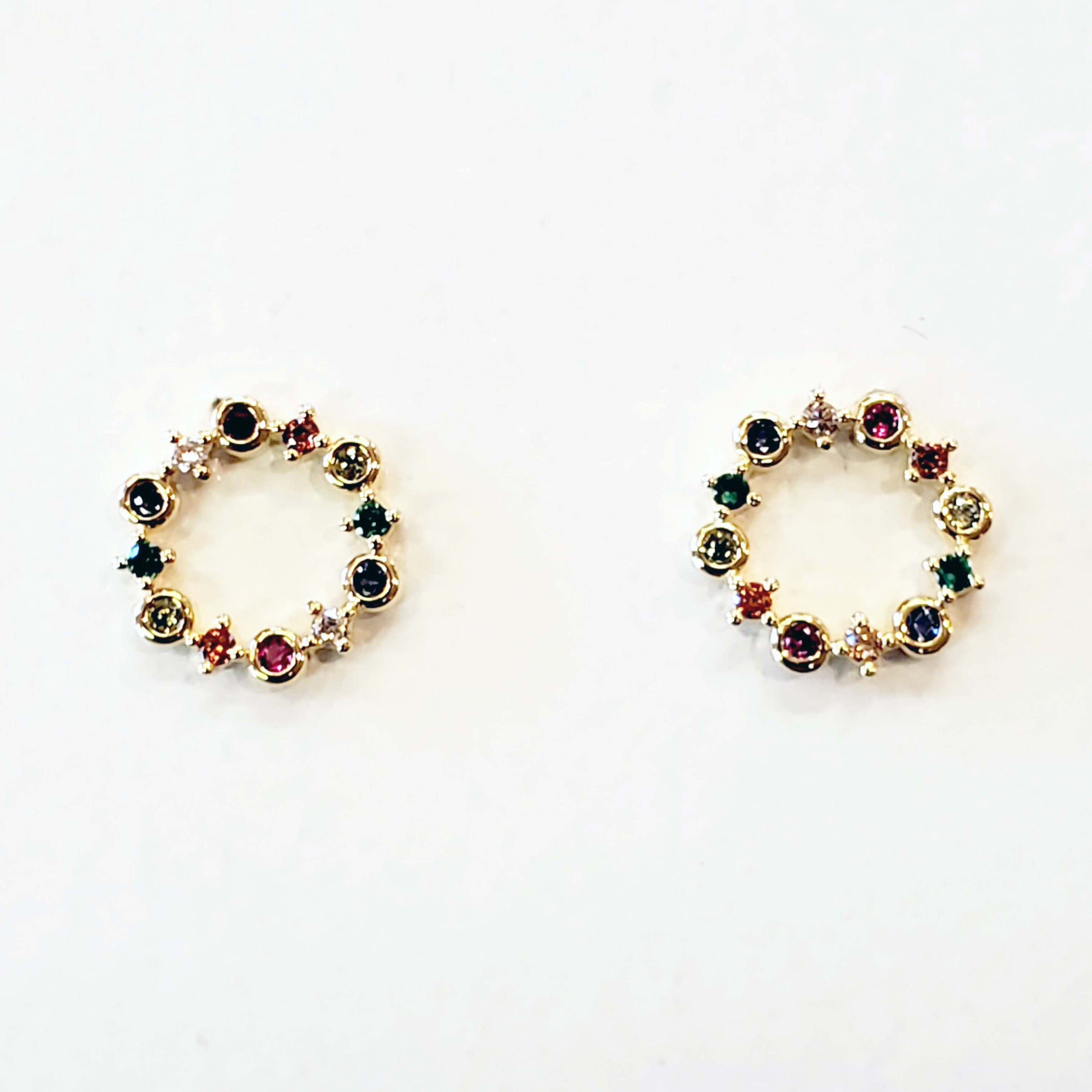 TAI Rainbow Open Post Earrings 6088